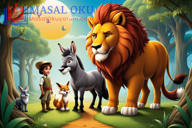 Aslan Tilki ve Eşek Masalı Aslan Tilki ve Eşek Masalı
