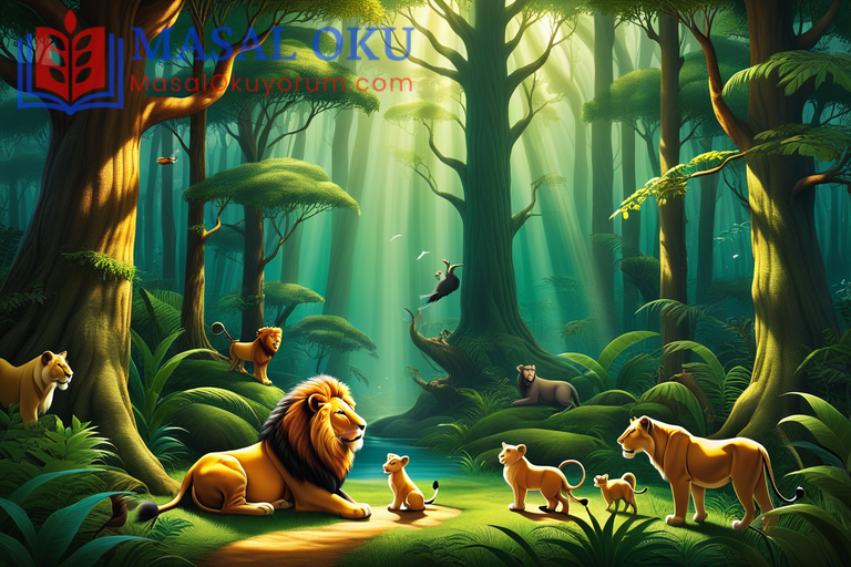 Aslan Ve Ormandaki Hayvanlar Masalı Aslan Ve Ormandaki Hayvanlar Masalı