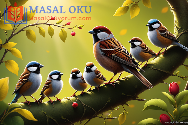 Serçe İle Dört Yavrusu Masalı Serçe İle Dört Yavrusu Masalı