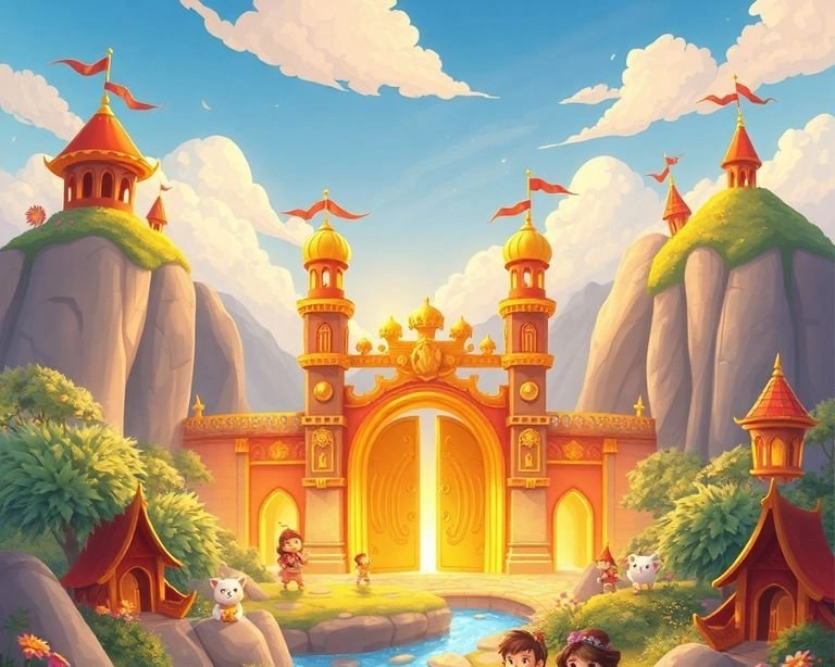 Altın Şehirin Büyülü Kapıları Masalı Altın Şehirin Büyülü Kapıları Masalı