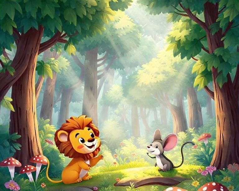 Aslanın Şefkati: Fareciğin Serüveni Masalı Aslanın Şefkati: Fareciğin Serüveni Masalı