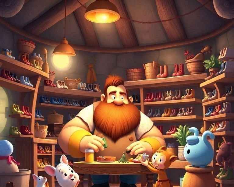 Ayakkabıcı Dev ve Minik Misafirleri Masalı Ayakkabıcı Dev ve Minik Misafirleri Masalı