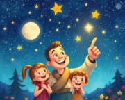 Baba ve Çocukların Yıldızlı Gecesi Masalı Baba ve
