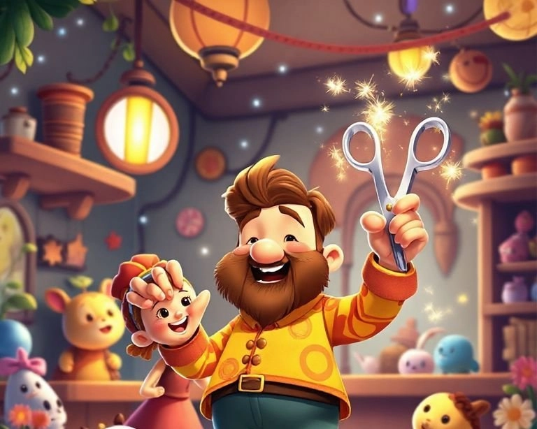 Berber ve Sihirli Makas Masalı