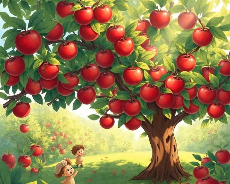 Elma Ağacının Sırrı: Meyve Bahçesindeki Macera Masalı