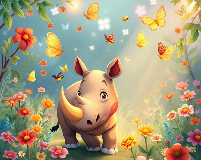 Gergedanın Çiçek Bahçesi Masalı Gergedanın Çiçek Bahçesi Masalı