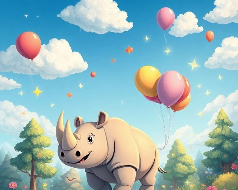 Gergedanın Gökkuşağı Macerası Masalı Gergedanın Gökkuşağı Macerası Masalı