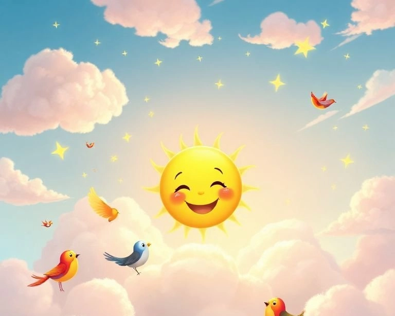 Güneşin Gülümsemesi: Gökyüzünün Mutlu Masalı Masalı Güneşin Gülümsemesi: Gökyüzünün Mutlu Masalı Masalı