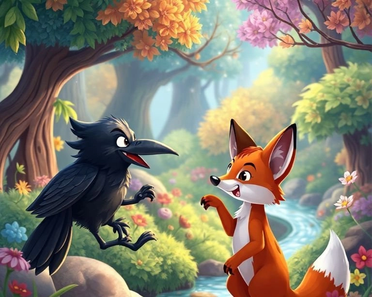 Karga ile Tilki Arasındaki Yarış Masalı