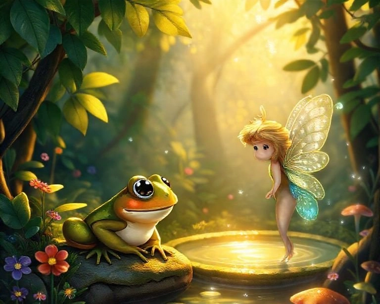 Kurbağa ve Peri'nin Sihirli Buluşması Masalı