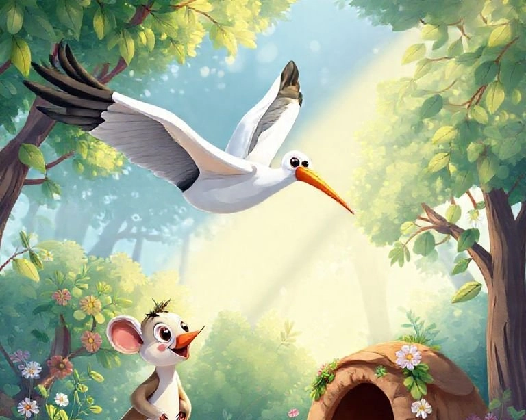 Leylek ve Küçük Fare Masalı Leylek ve Küçük Fare Masalı