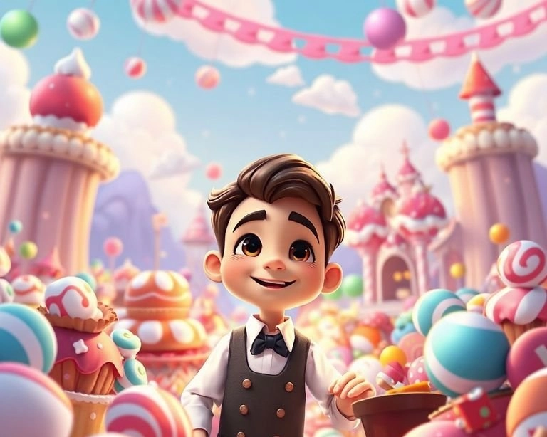 Şekerler Diyarı: Garsonun Tatlı Serüveni Masalı Şekerler Diyarı: Garsonun Tatlı Serüveni Masalı