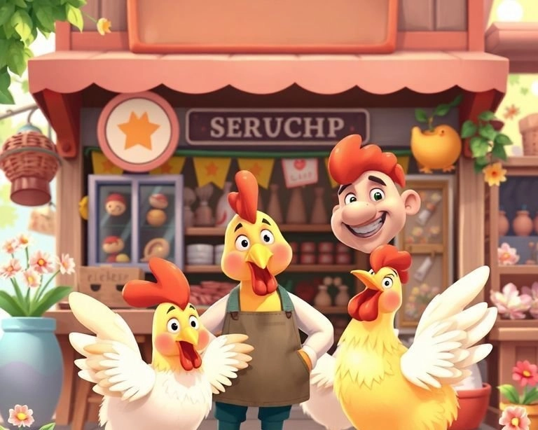 Sevimli Kasap ve Tavukların Serüveni Masalı Sevimli Kasap ve Tavukların Serüveni Masalı