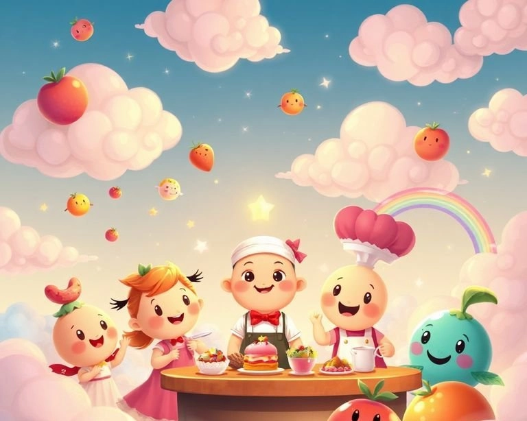 Garson Gökkuşağının Büyülü Tatları Masalı Garson Gökkuşağının Büyülü Tatları Masalı