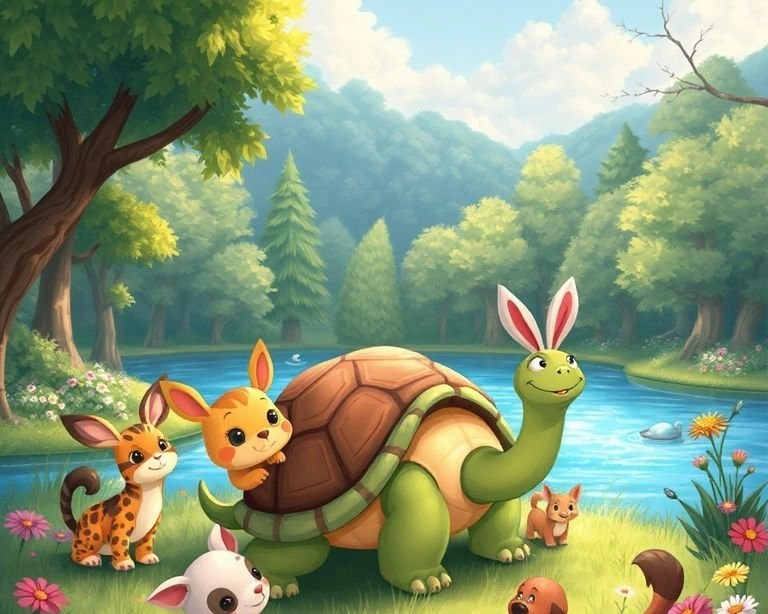 Kaplumbağanın Yardımı Masalı Kaplumbağanın Yardımı Masalı