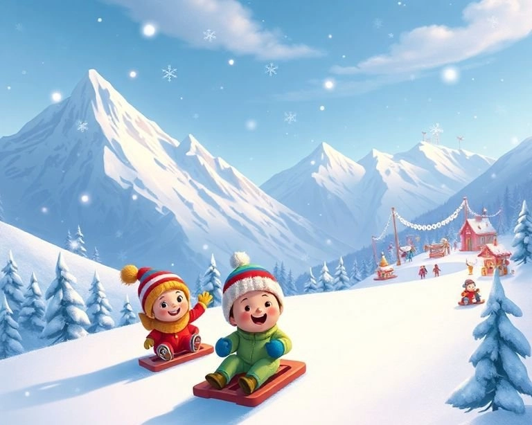 Kızakla Kayakta Büyülü Yolculuk