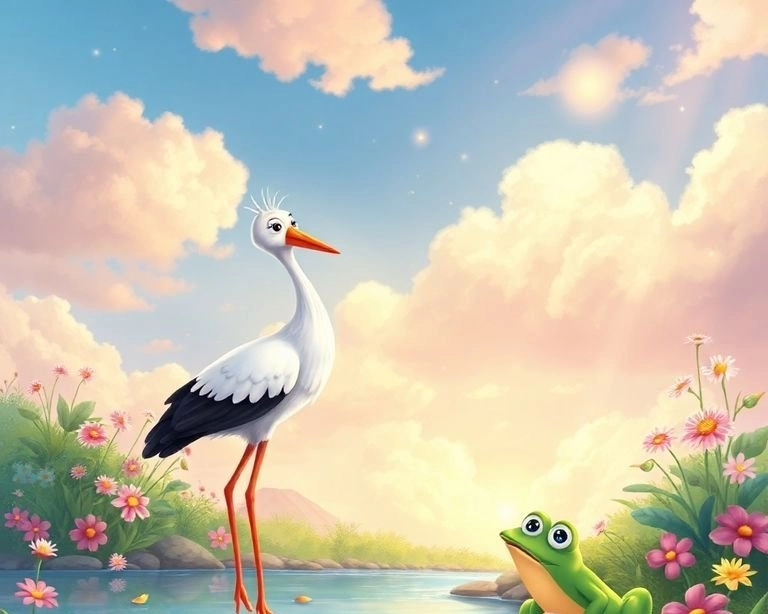 Leylek ile Kurbağanın İşbirliği Masalı