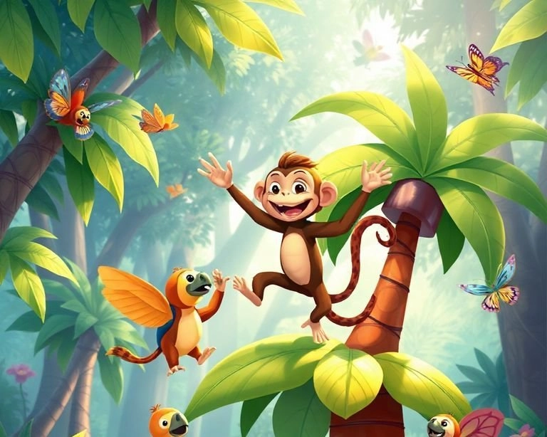 Şakacı Maymun ve Arkadaşlarının Macerası: Kıkırdayan Anılar Masalı Şakacı Maymun ve Arkadaşlarının Macerası: Kıkırdayan Anılar Masalı