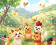 Tavukların Sevimli Dostu: Kedi Masalı Tavuklar n