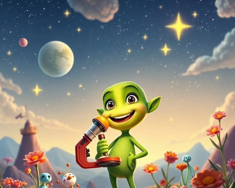 Uzaylı Zog ve Mikroskopu Masalı Uzaylı Zog ve Mikroskopu Masalı