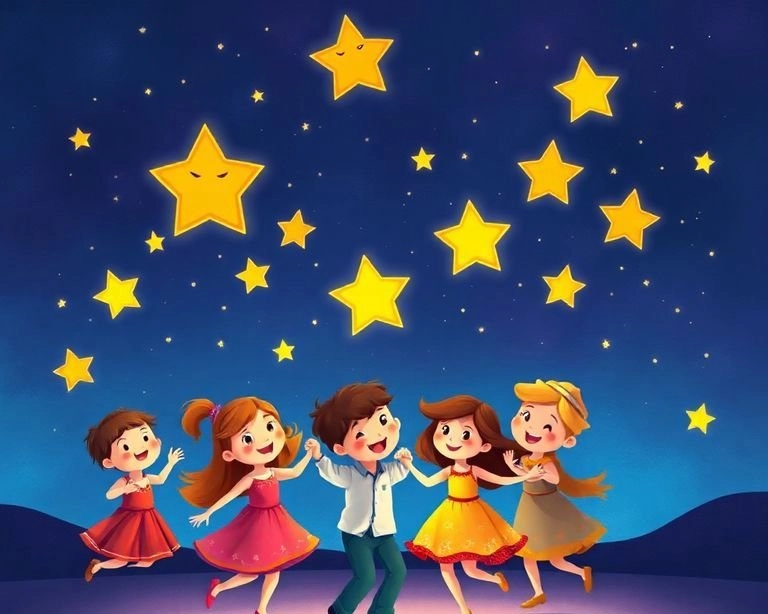 Yıldızların Dansı: Gökyüzünün Büyülü Serüveni Masalı Yıldızların Dansı: Gökyüzünün Büyülü Serüveni Masalı