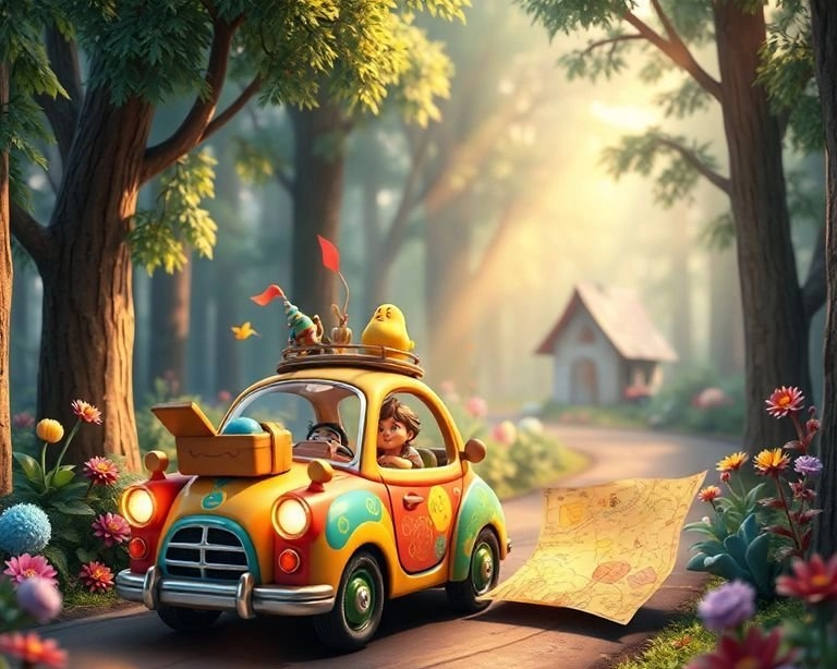 Araba ve Gizemli Harita Masalı Araba ve Gizemli Harita Masalı