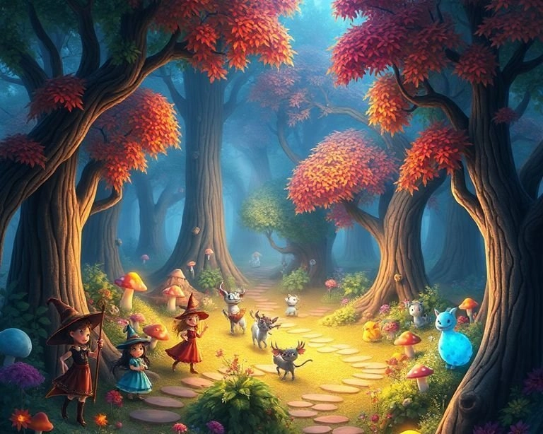 Cadıların Gölgesinde: Ormanın Gizemli Yolculuğu Masalı Cadıların Gölgesinde: Ormanın Gizemli Yolculuğu Masalı
