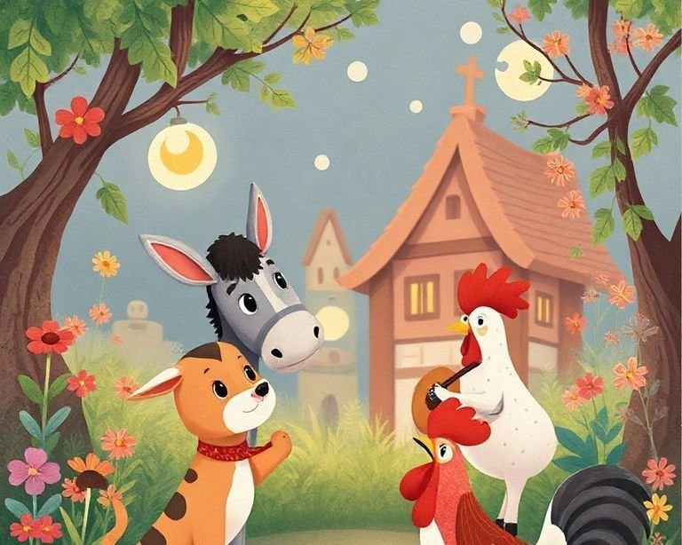 Dört Telli Dostluk: Efsanevi Bremen Mızıkacıları Masalı Dört Telli Dostluk: Efsanevi Bremen Mızıkacıları Masalı