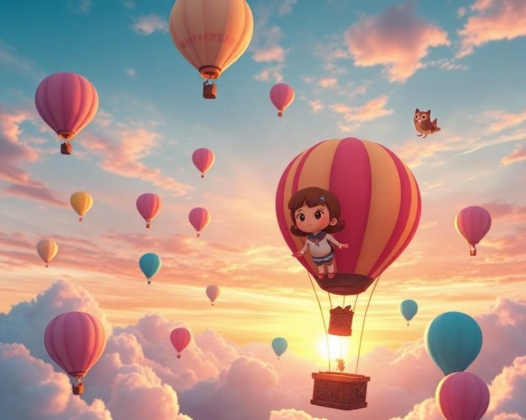 Gökyüzü Yolculuğu: Balon Pilotu Macerası Masalı Gökyüzü Yolculuğu: Balon Pilotu Macerası Masalı