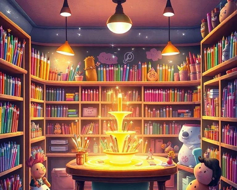 Kırtasiyeci Dükkanında Büyülü Kalemler Masalı Kırtasiyeci Dükkanında Büyülü Kalemler Masalı