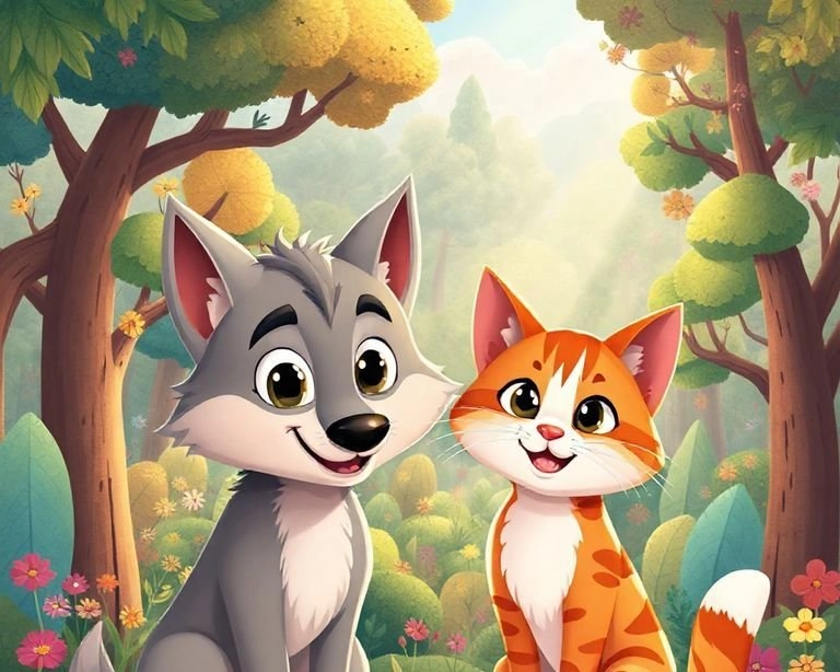 Kurt ve Kedi: Farklılıkları Kutlamak Masalı Kurt ve Kedi: Farklılıkları Kutlamak Masalı