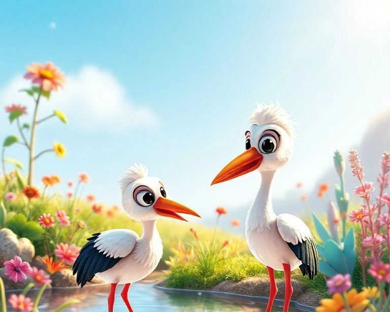 Leylek ve Büyülü Göl Masalı