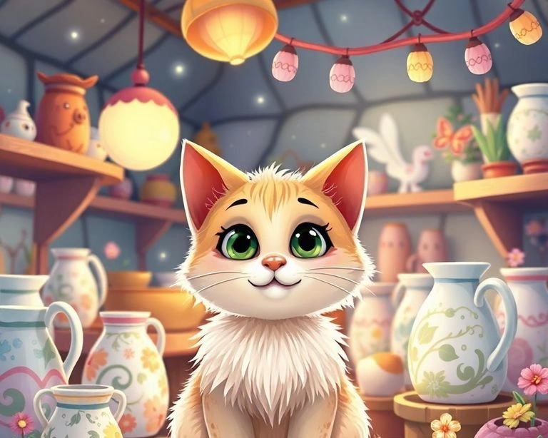 Seramikçi Kedisi ve Çömlek Masalı Seramikçi Kedisi ve Çömlek Masalı