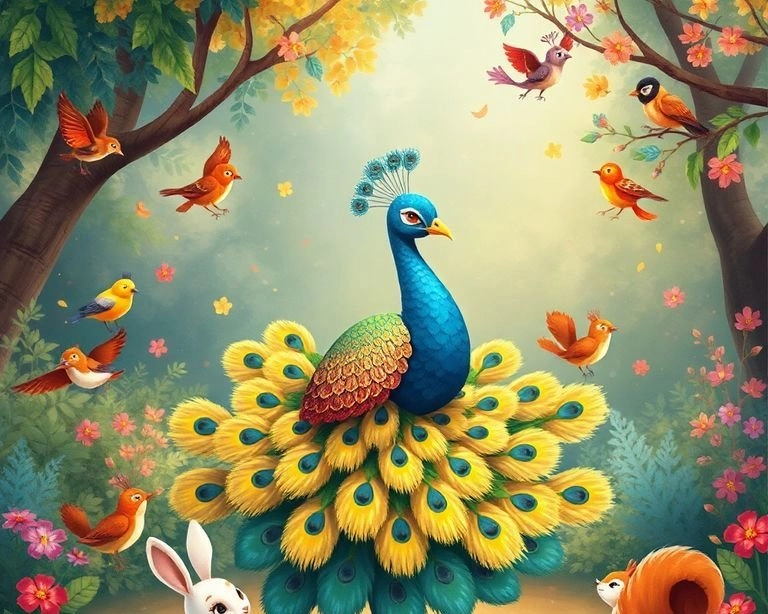 Tavuskuşu'nun Dans Eden Tüyleri Masalı Tavuskuşu'nun Dans Eden Tüyleri Masalı