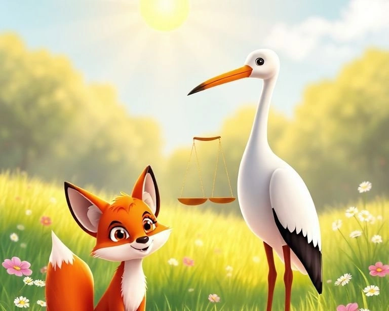 Tilki ve Leylek: Adaletin Zaferi Masalı