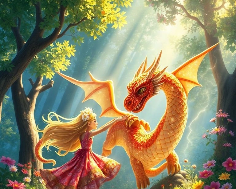 Altın Saçlı Kız ve Yıldırım Ejderhası Masalı