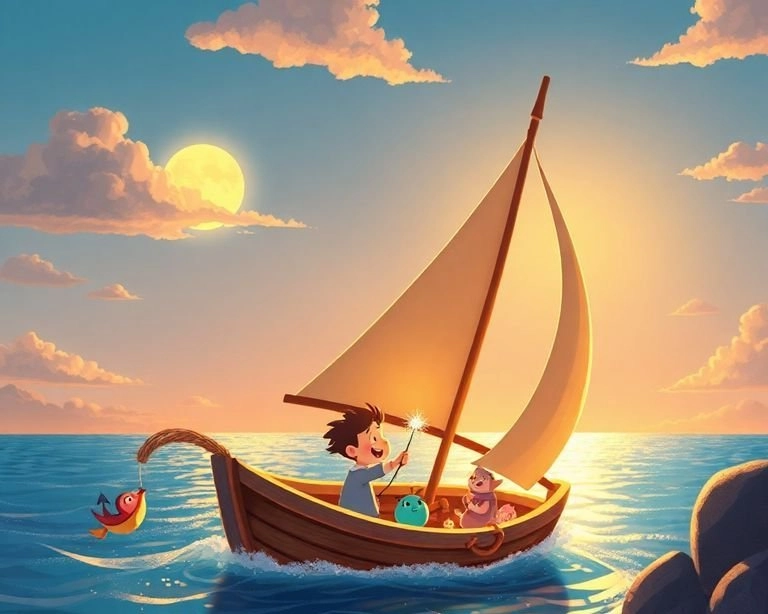 Balıkçı ve Sihirli Yelkenli Sandal Masalı Balıkçı ve Sihirli Yelkenli Sandal Masalı