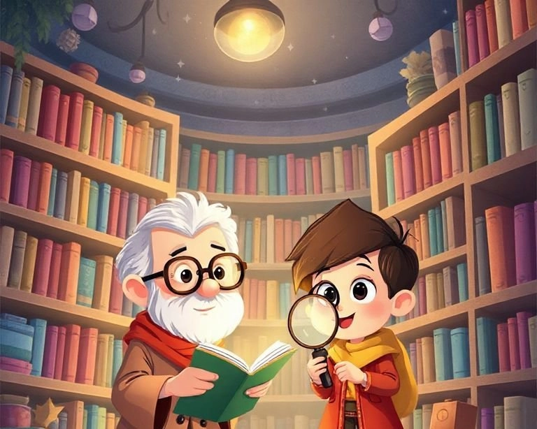Bilge Kütüphaneci ve Küçük Araştırmacı Masalı Bilge Kütüphaneci ve Küçük Araştırmacı Masalı