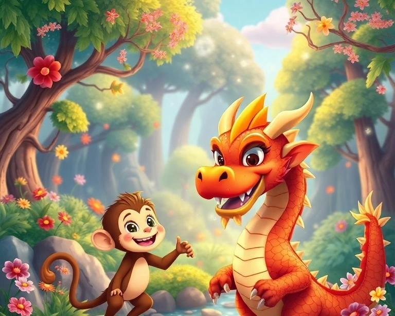 Cesur Maymun ve Ejderha Masalı