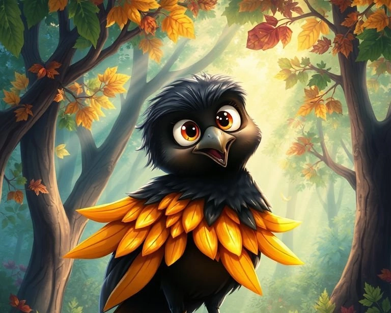 Karga ve Altın Tüy Masalı