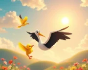 Leylek ve Sarı Kuş Masalı Leylek ve