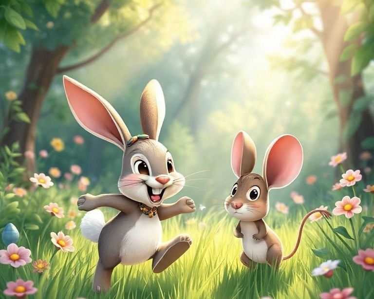 Muzip Tavşan ve Şakacı Fare: Komik Dostluk Masalı Muzip Tavşan ve Şakacı Fare: Komik Dostluk Masalı