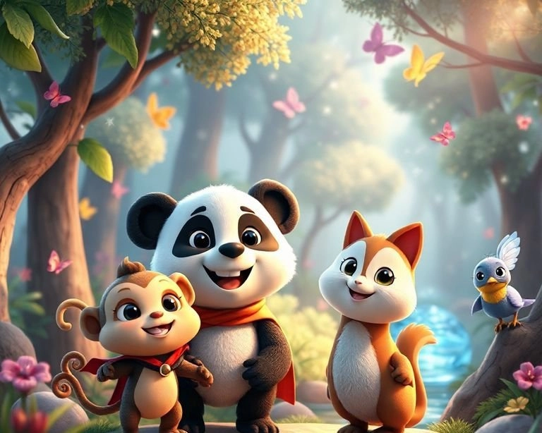 Panda ve Arkadaşlarının Kahramanlık Hikayesi Masalı