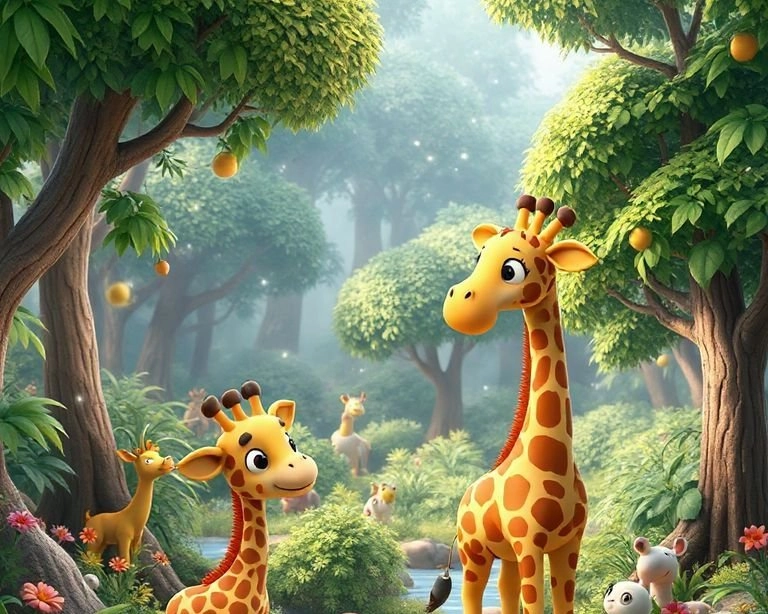 Zürafa'nın Büyülü Ormanı Masalı Zürafa'nın Büyülü Ormanı Masalı