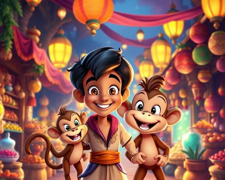 Aladdin ve Dostu Maymun Masalı Aladdin ve Dostu Maymun Masalı