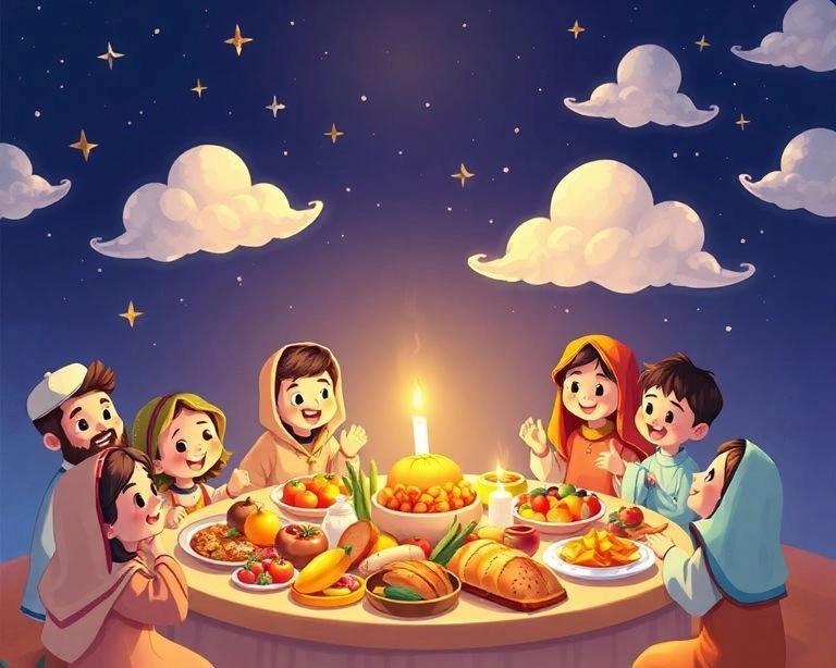 Allah'a Şükür: Bereketli Sofra ve Dualar Masalı Allah'a Şükür: Bereketli Sofra ve Dualar Masalı