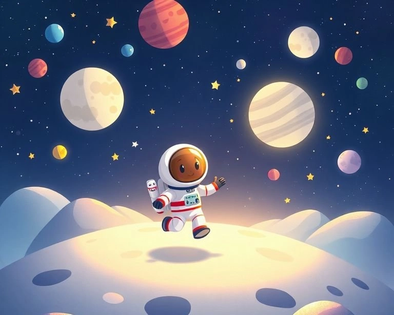 Ay Macerası: Küçük Astronotun Serüveni Masalı Ay Macerası: Küçük Astronotun Serüveni Masalı