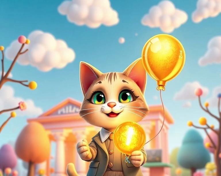 Banka Görevlisi Kedi ve Altın Balon Masalı Banka Görevlisi Kedi ve Altın Balon Masalı