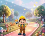 Belediye İşçisi ve Renkli Yol Boyası Masalı Belediye isi