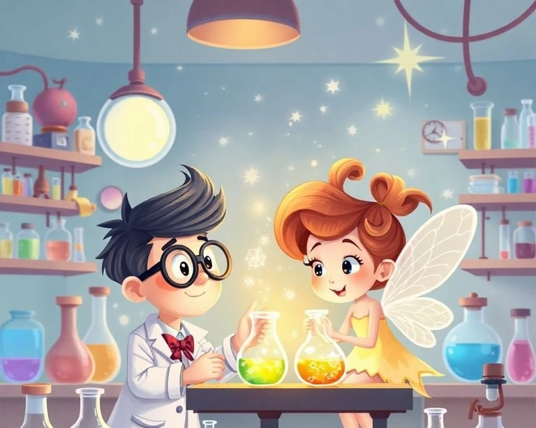 Bilim İnsanı ve Peri Deneyi: Sihirli Laboratuvar Masalı Bilim İnsanı ve Peri Deneyi: Sihirli Laboratuvar Masalı
